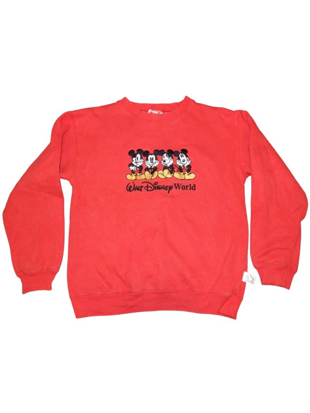 Vintage Walt Disney World Mickey Inc Kids Mouse Embroidered Sweatshirt Youth XL